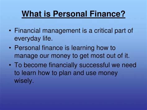 Ppt What Is Personal Finance Powerpoint Presentation Free Download