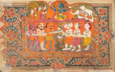 Bonhams A Manuscript Of The Bhagavad Gita With 17 Illustrations North