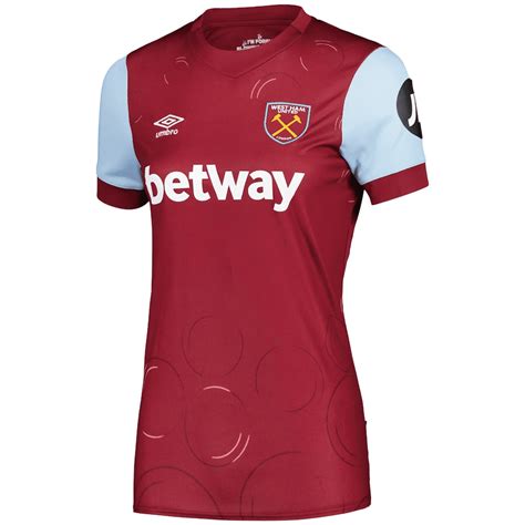 CAMISA FEMININA WEST HAM UNITED 2024 UNIFORME TITULAR UMBRO