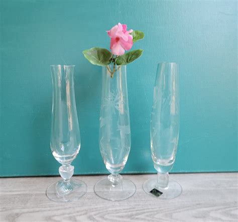 Bud Vases CHOOSE VASE Clear Glass Bud Vases Wedding Decor Variety of ...