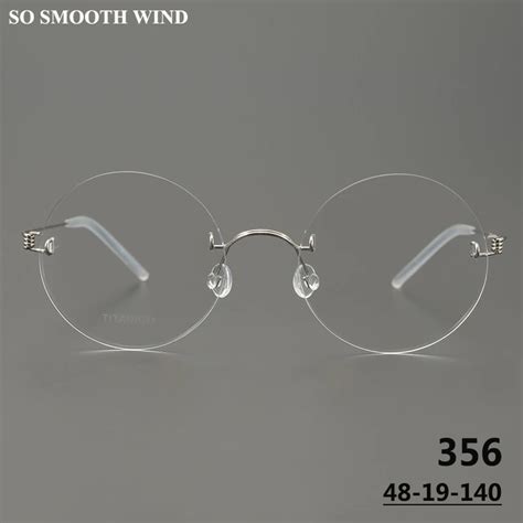 Dinamarca Brand Rimless Round Glasses Frame Culos Ultraleves De Tit Nio