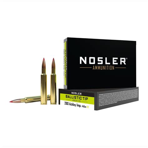 Nosler Inc Ballistic Tip Ackley Improved Ammo Brownells