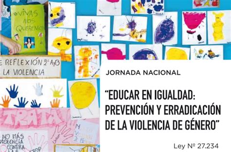 El 3 De Octubre Se Realizará La Jornada Educar En Igualdad En Todas Las Escuelas Blog Del