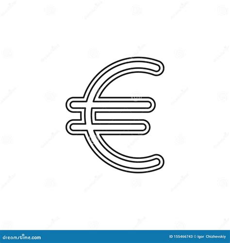 Icono Euro De La Muestra Muestra De Moneda Ilustración del Vector