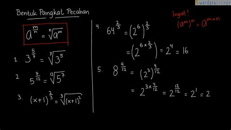 Cara Menghitung Bilangan Berpangkat Pecahan