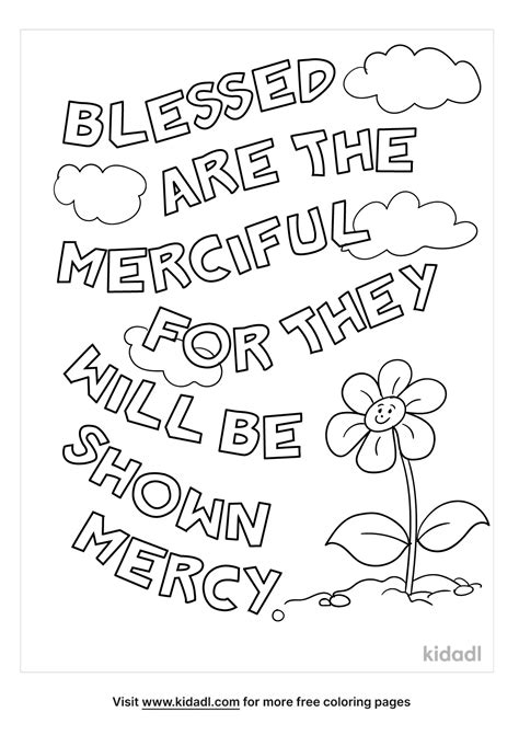 Free Blessed Are The Merciful Coloring Page | Coloring Page Printables | Kidadl