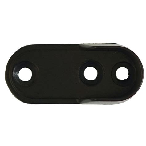 Wardrobe End Flange Black - Oval