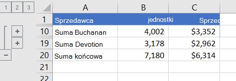 Tworzenie Konspektu Danych Grupowanie Danych W Arkuszu Excel