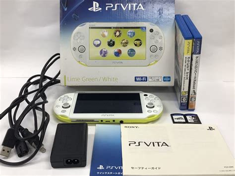 【やや傷や汚れあり】★【売り切り】sony ソニー Playstation Vita Wi Fi ライムグリーン Ps Vita 本体 Pch