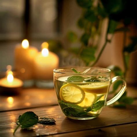 El Té Verde Con Limón Por La Noche Tea10