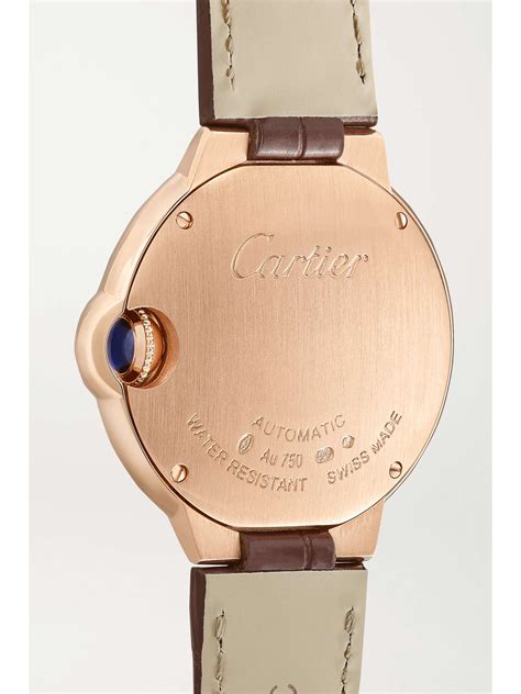 CARTIER Ballon Bleu De Cartier 33mm 18 Karat Pink Gold And Alligator