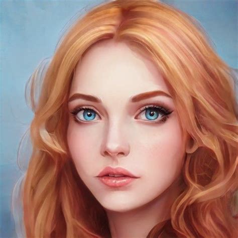 Artbreeder Digital Portrait Art Blonde Hair Green Eyes Character