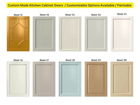 Modern Custom Kitchen Cabinet Doors Available in 10 - Etsy