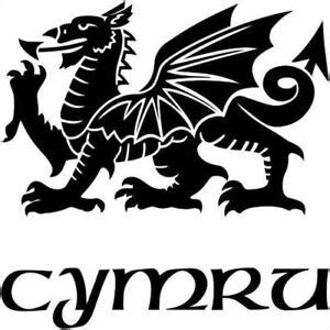 Welsh Dragon #1 (large) - Cymru, Wales car truck vinyl decal sticker 6" Black | eBay