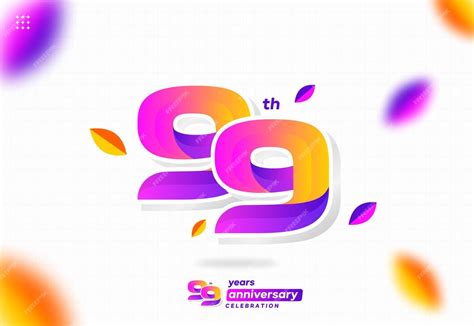 premium vector colorful modern number   anniversary  birthday