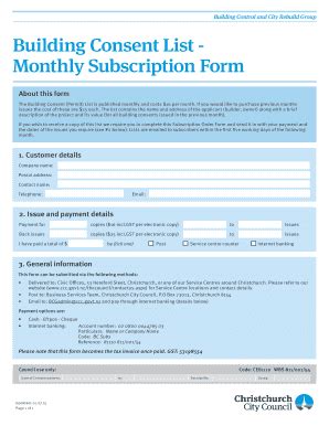 Fillable Online Resources Ccc Govt Building Consent List Monthly