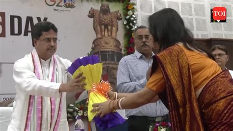 Tripura Cm Manik Saha Attends Civil Services Day Programme In Agartala