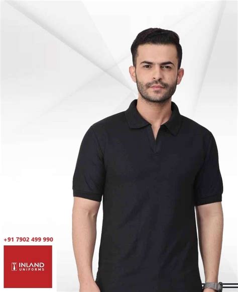 Polo Black T Shirt 007 Half Sleeves Plain At Best Price In Kozhikode Id 2851612784173