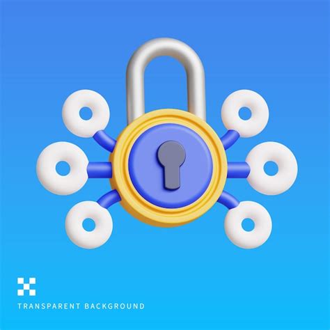 Premium PSD Psd Data Security 3d Illustration