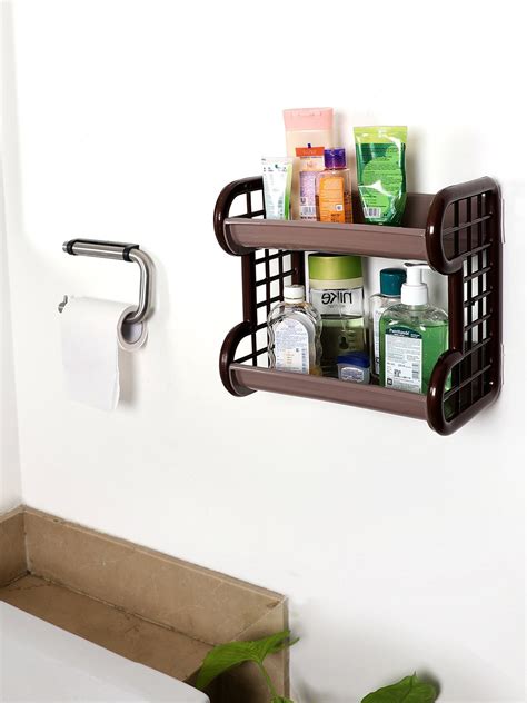 buy cello singapore brown plastic storage shelf wall shelves