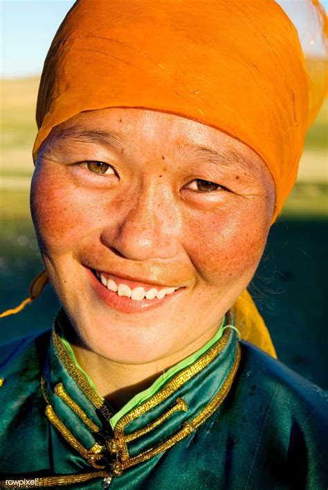 Mongolian Woman In A Traditional Dress Premium Image By