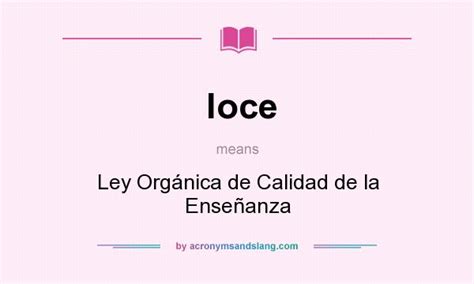 loce ley organica de calidad de la ensenanza  undefined