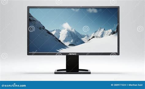 4k Monitor Isolated on White, AI Generative Stock Illustration ...