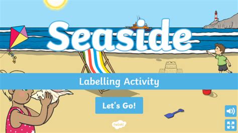 Seaside Interactive Word Mat Activity