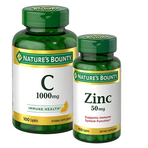 Natures Bounty Vitamin C Mg Ct Zinc Mg Ct Banded Offer