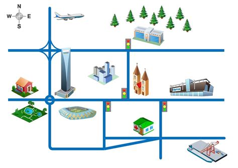 Directional Map Concept Map Maker Map Street Map