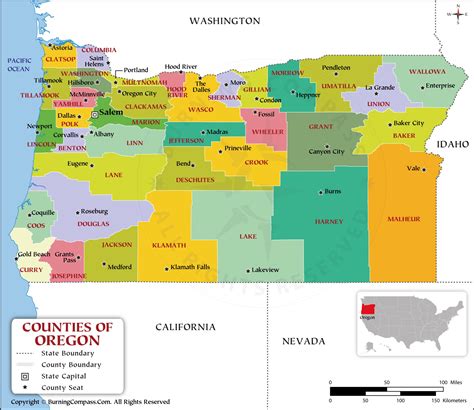 Oregon Counties And County Seats