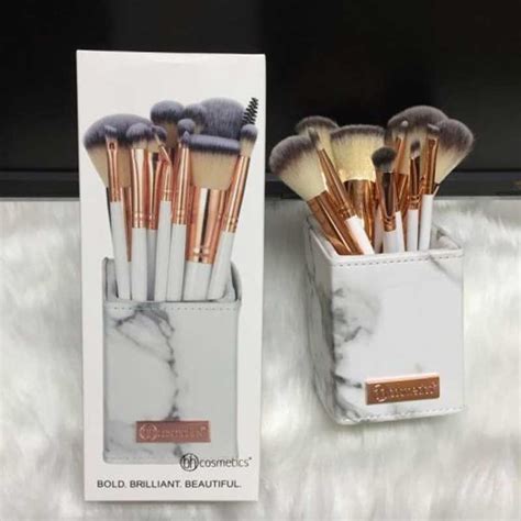 Bh Cosmetics Signature Rose Gold Brush Set White Marble Eshaisticpk