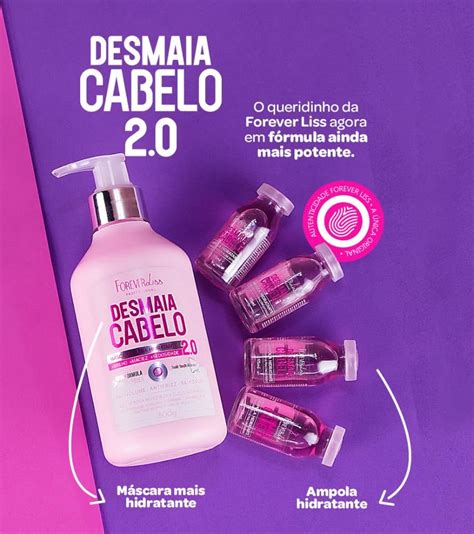 Forever Liss Kit Desmaia Cabelo 2 0 Máscara Mais Potente 200g Ampola