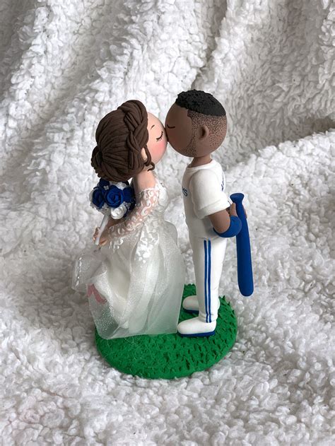 World Cake Topper. Baseball Wedding Cake Topper