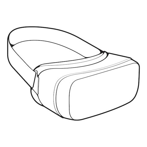 Premium Vector | Virtual reality headset outline drawing vector virtual ...