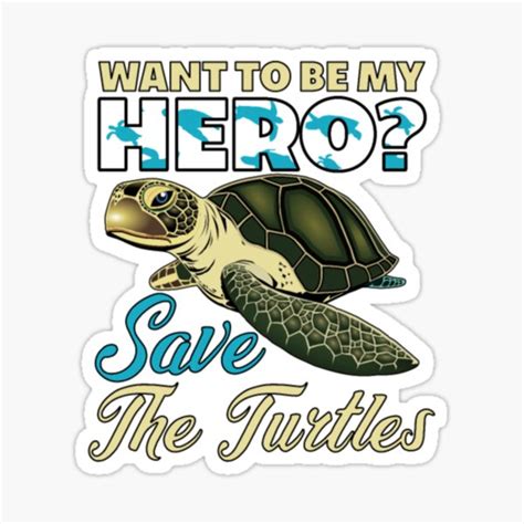 Save The Turtles Sticker For Sale By Theslimedazzle Redbubble