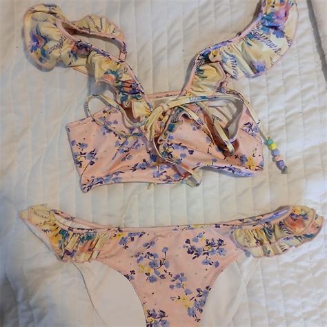 LOVE SHACK FANCEY Bikini Set Cheeky Bottoms The Depop