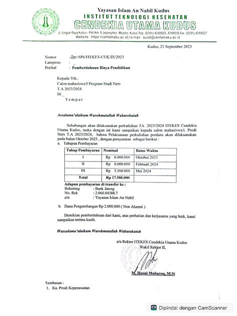 Pemberitahuan Biaya Pend Ners 2023 2024 Pdf