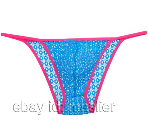 Mens Micro Briefs Underwear Transparent Lace Sexy String Bikini Briefs Male Pant Ebay