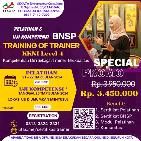 Pelatihan Sertifikasi Master Trainer KKNI Level 6 BNSP RI By