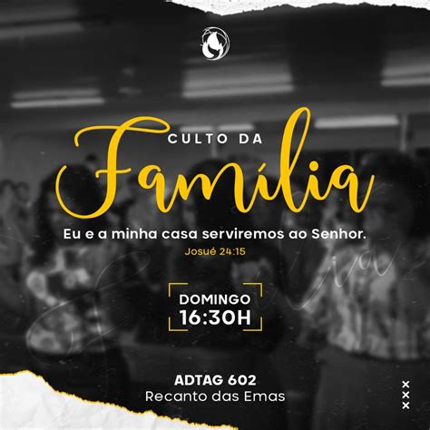 Culto Da Família Layout De Cartaz Culto Da Família Layout De Panfleto