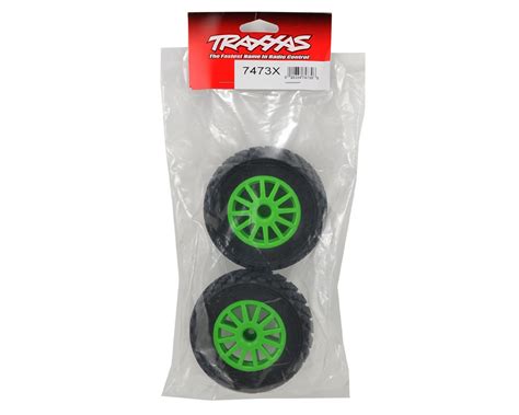 Traxxas Rally Tire Wrally Wheel 2 Green Standard Tra7473x