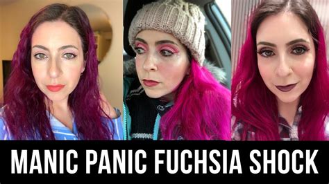 Dyeing My Hair Manic Panic Fuchsia Shock Dyeing Over Blue Hair Youtube