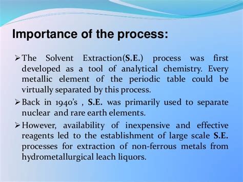 Solvent Extraction