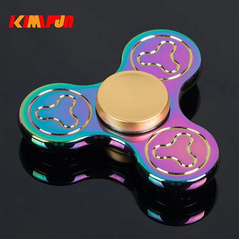 Tri Fidget Hand Spinner Metal Triangle Torqbar Zinc Alloy Puzzle Finger