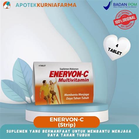 Jual Enervon C Multivitamin Strip Isi Tablet Shopee Indonesia