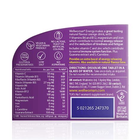 Vitabiotics Wellwoman Energy 10 Efervesan Tablet Portakal Aromalı