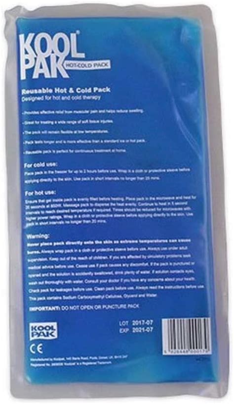 Koolpak Reusable Hot And Cold Pack 16 X 28cm Amazon Co Uk Health Personal Care
