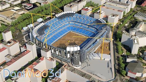 Primera opción de la remodelación del Estadio Santiago Bernabéu. | Domestika