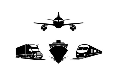 black white transportation icon vector illustration logo 18927987 ...